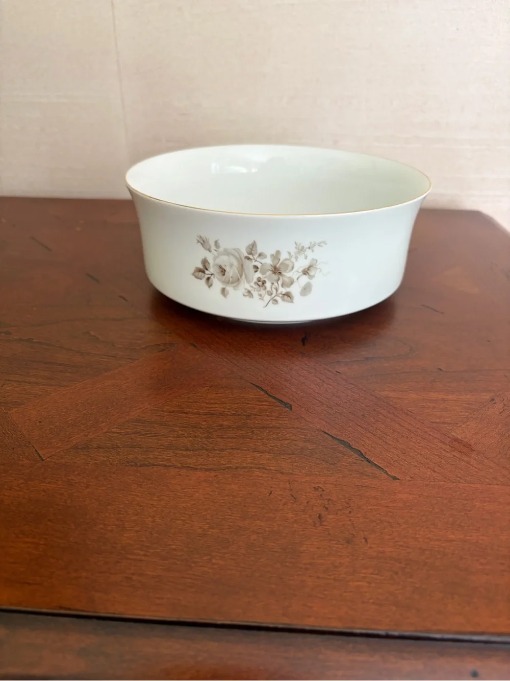 Vintage Johann Haviland Twilight Rose Round Vegetable Bowl, Bavaria Germany